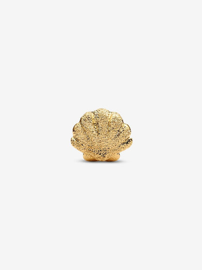 Mini Charm Pandora Conchiglia effetto diamantato Placcatura in Oro 14k