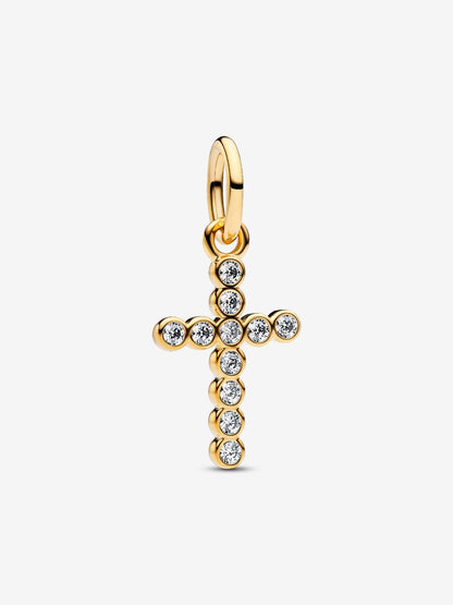 Charm Pandora Pendente Croce Luminosa Placcatura in Oro 14k 764063C01