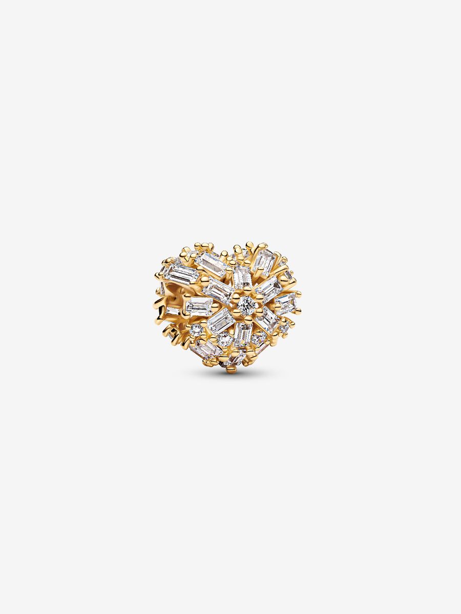 Charm Pandora Cuore Raggi Luminosi Placcatura in Oro 14k 764240C01