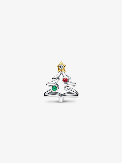 Charm Pandora Openwork Albero di Natale Argento Sterling 925, Placcatura in Oro 14k 764248C01