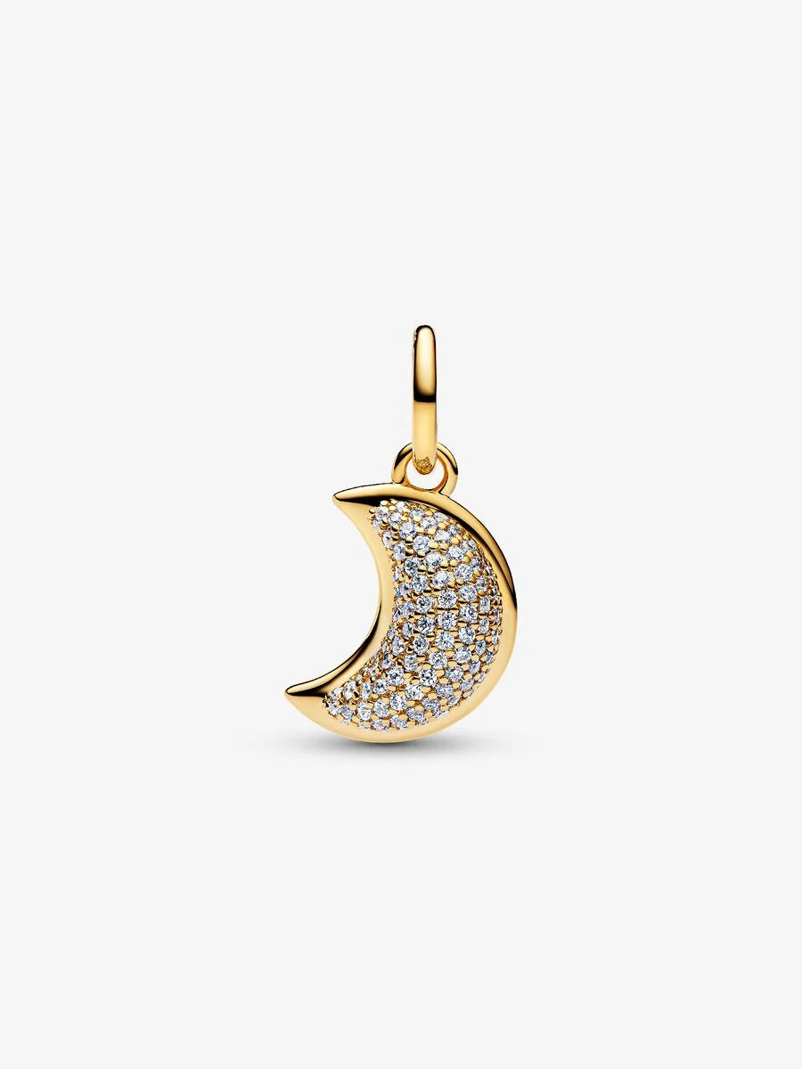 Charm Pandora Pendente Luna Crescente Luminosa Placcatura in Oro 14k 764275C01