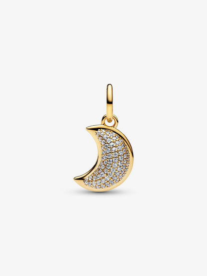 Charm Pandora Pendente Luna Crescente Luminosa Placcatura in Oro 14k 764275C01