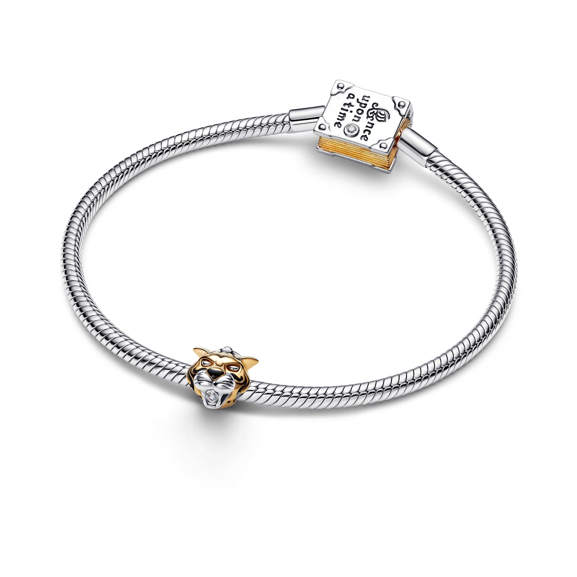 Charm Pandora Principesse Disney, Jasmine, Rajah con diamante creato in laboratorio - 764404C01