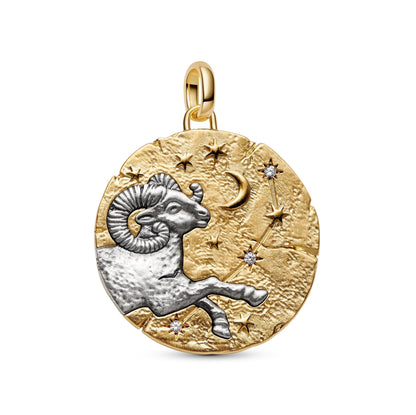 Charm Pandora Medallion XL Ariete "Acta Non Verba" - 764997C01