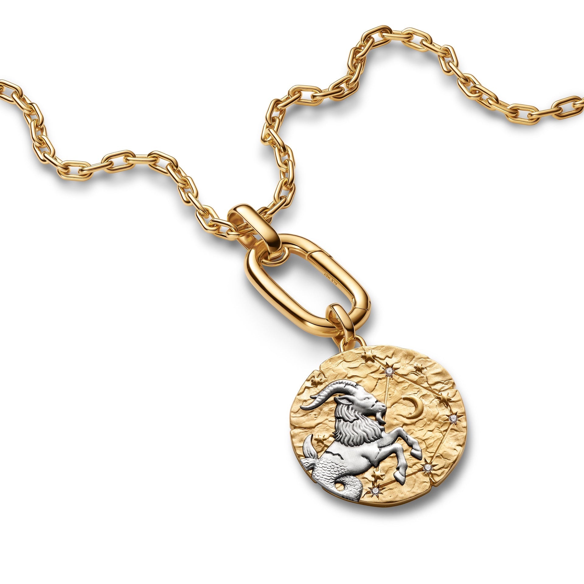 Charm Pandora Medallion XL Capricorno "Nihil Difficile Volenti" - 764999C01