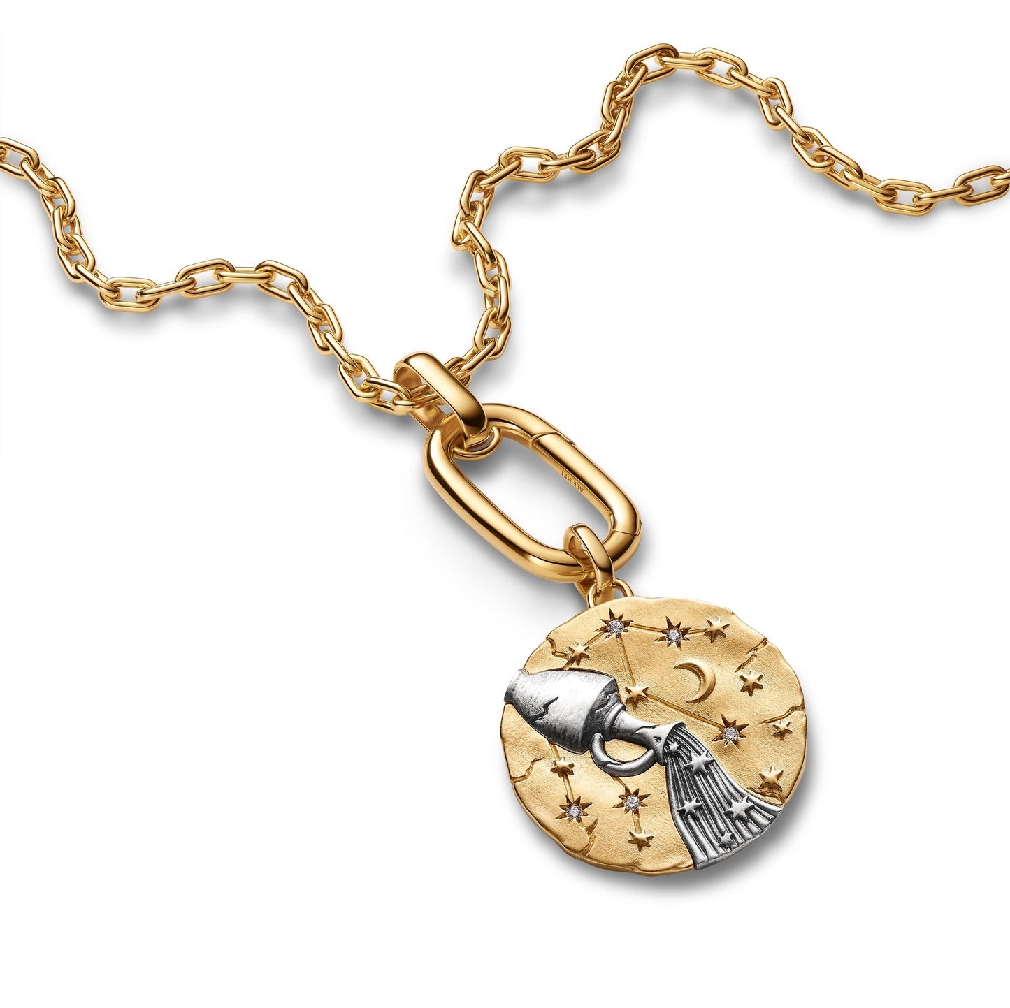 Charm Pandora Medallion XL Acquario "Omnia Mutantur" - 765004C01