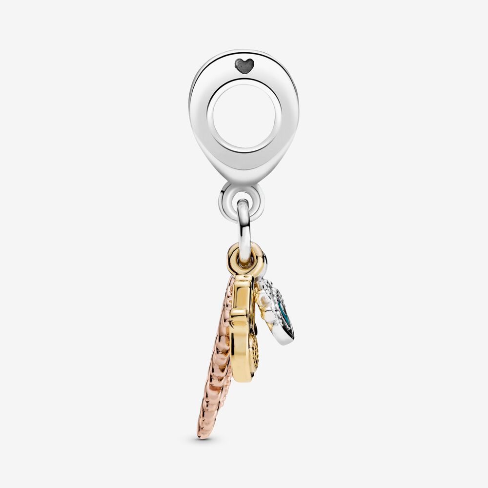 Charm Pendente Pandora Spiritualità con Mano di Fatima, Occhio Onniveggente e Piuma 768785C01