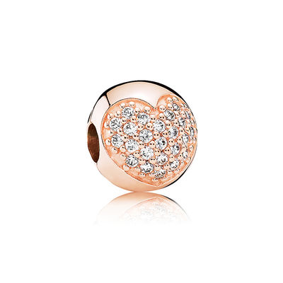 Clip Pandora Cuore in pavé rose 781053CZ