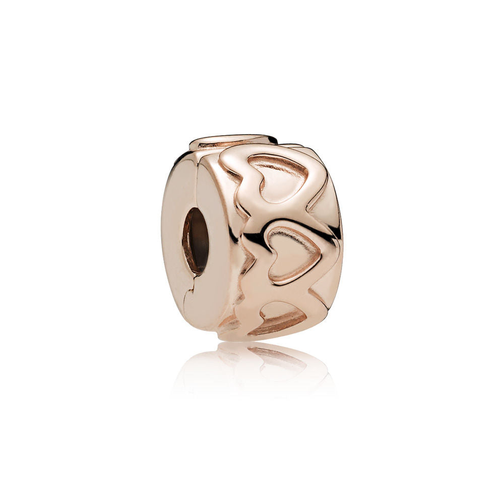 Clip Pandora Strada di cuori rose 781978