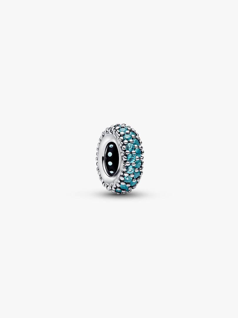 Charm Pandora Distanziatore Pietre Verde Acqua 791359C01