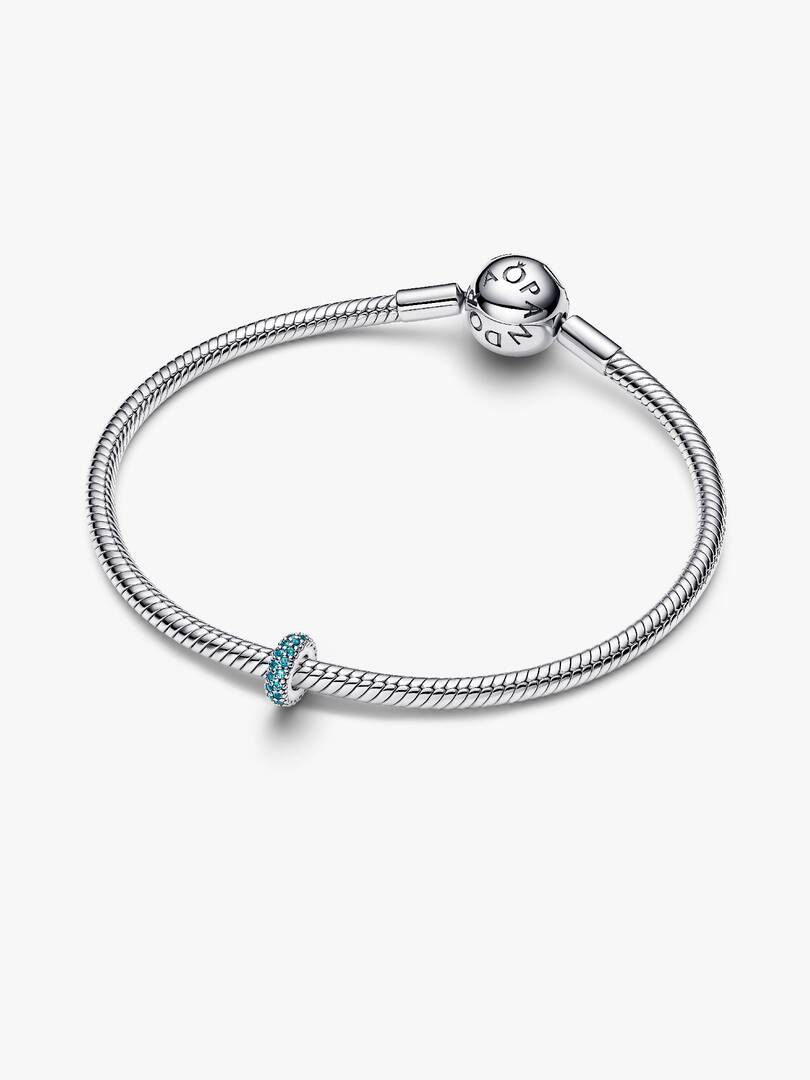 Charm Pandora Distanziatore Pietre Verde Acqua 791359C01