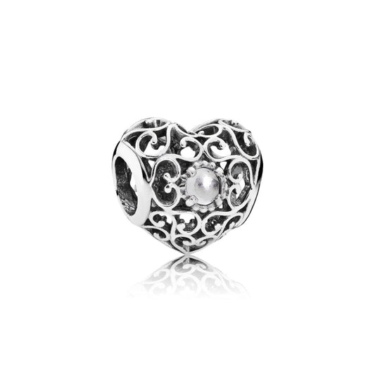 Pandora April Heart Charm 791784RC