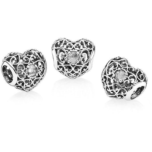 Pandora April Heart Charm 791784RC