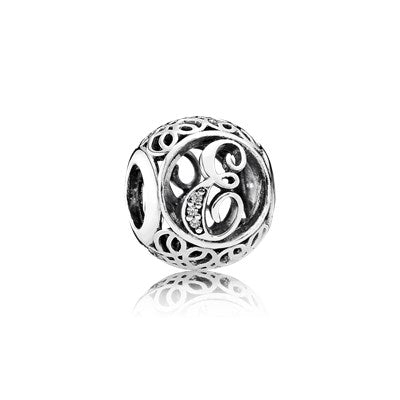 Pandora Charm Vintage Alphabet E 791849cz