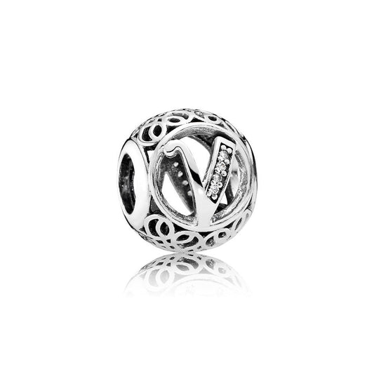 Charm Pandora Alfabeto Vintage V 791866cz
