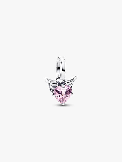 Charm Pandora Mini Pendente Winged Heart Rosa Pandora ME 793626C02