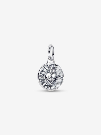 Charm Padora Medallion Cuore Sacro "Amor Vincit Omnia" Argento Sterling 925