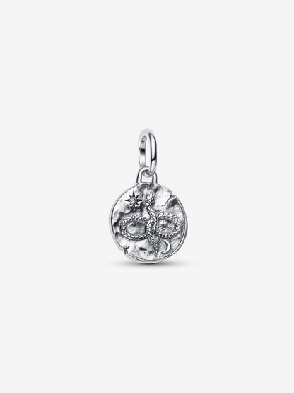 Mini Charm Pandora Medallion Serpente "Memento Vivere" Argento Sterling 925