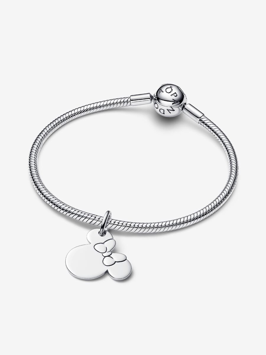 Charm Pandora Disney, Minnie Mouse Pendente da incidere Argento Sterling 925