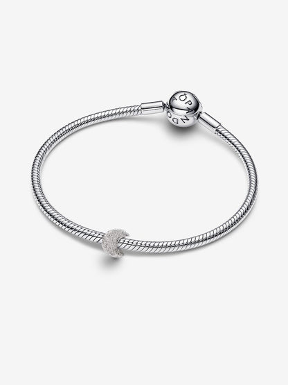 Mini Charm Pandora Luna effetto diamantato Argento Sterling 925