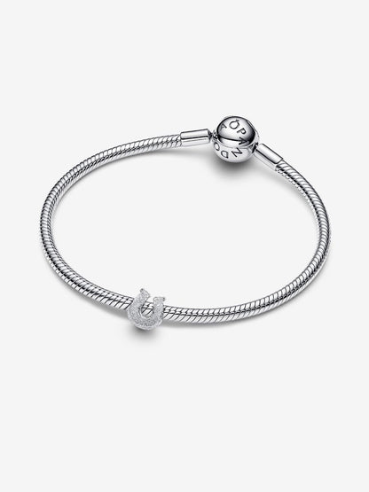 Mini Charm Pandora Ferro di cavallo effetto diamantato Argento Sterling 925