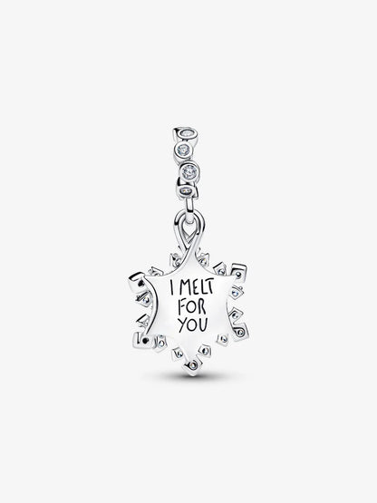Charm Pandora pendente doppio Fiocco di neve opalescente Argento Sterling 925 794142C01