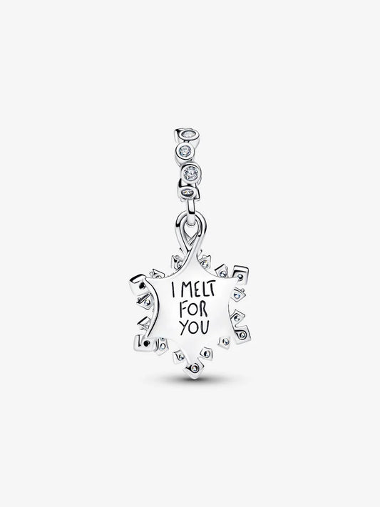 Charm Pandora pendente doppio Fiocco di neve opalescente Argento Sterling 925 794142C01