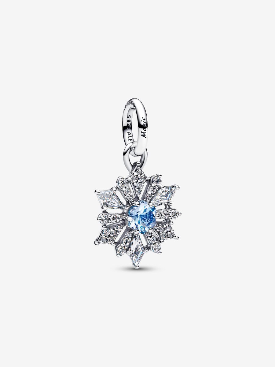 Charm Pandora Disney, Frozen, Pendente Fiocco di Neve Argento Sterling 925