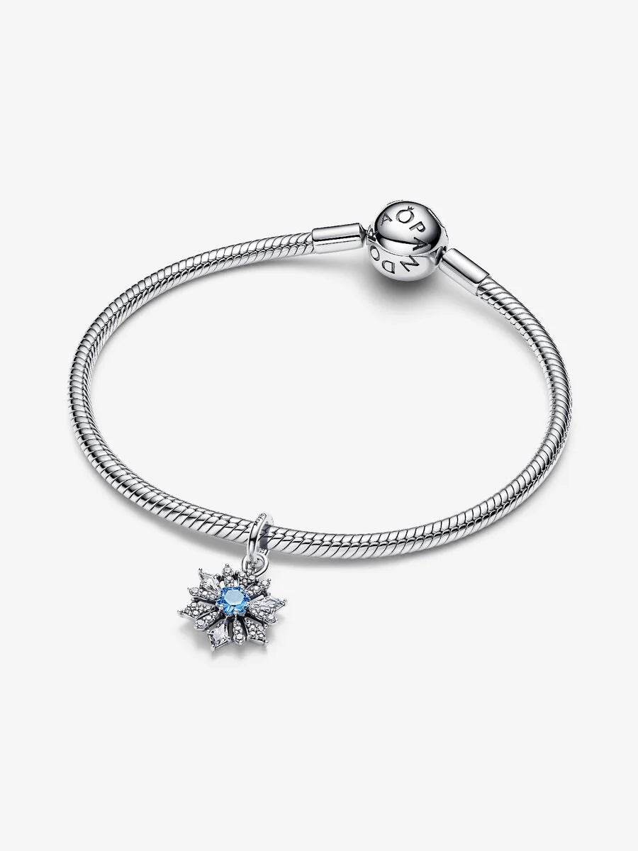 Charm Pandora Disney, Frozen, Pendente Fiocco di Neve Argento Sterling 925