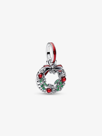Charm Pandora Pendente Doppio Ghirlanda di Natale Argento Sterling 925 794238C01