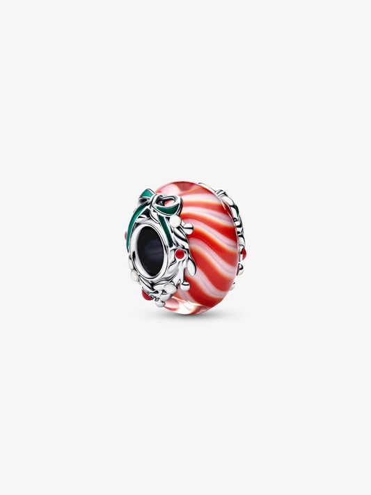 Charm Pandora Vetro di Murano Caramella di Natale Argento Sterling 925 794252C01