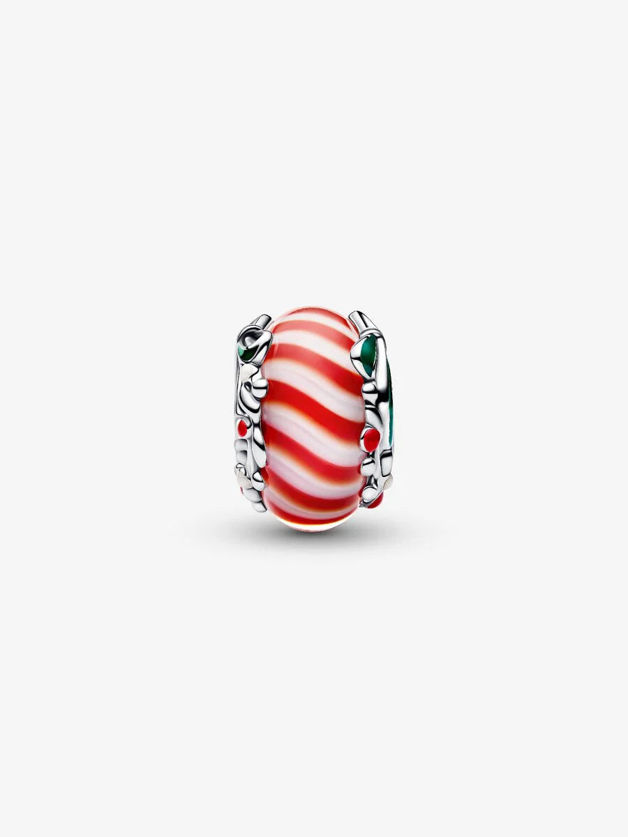 Charm Pandora Vetro di Murano Caramella di Natale Argento Sterling 925 794252C01