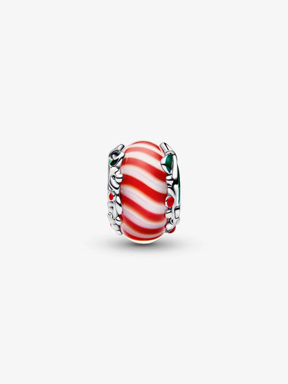 Charm Pandora Vetro di Murano Caramella di Natale Argento Sterling 925 794252C01