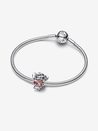 Charm Pandora Disney Stitch Holiday Charm Argento Sterling 925