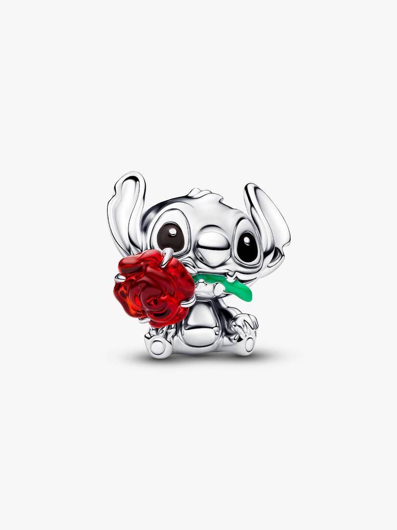 Charm Pandora Disney, Lilo & Stitch, Stitch con la rosa 794378C01