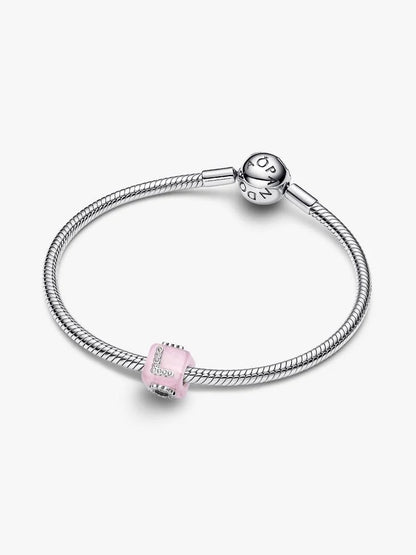 Charm Pandora Cubo Love Vetro di Murano Rosa 794433C01