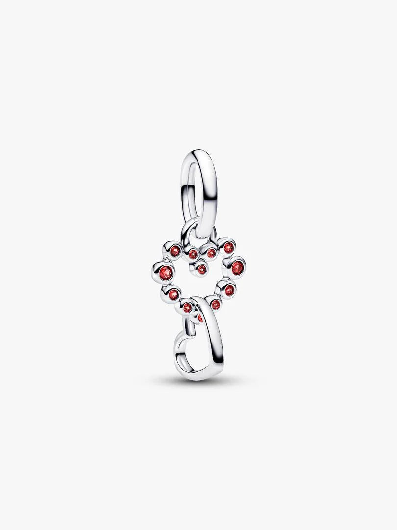 Charm Pandora Pendente Cuori Intrecciati con Cristalli Rossi 794435C01