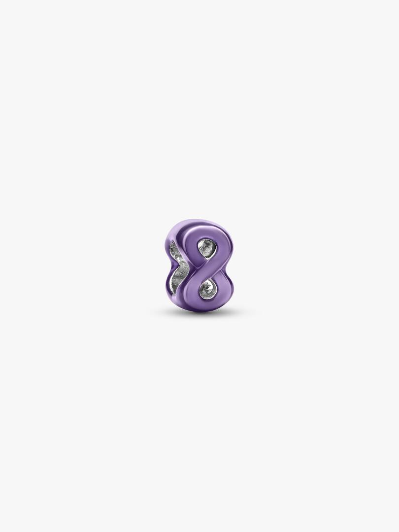 Mini Charm Pandora Infinito effetto metallico viola - 794909C01