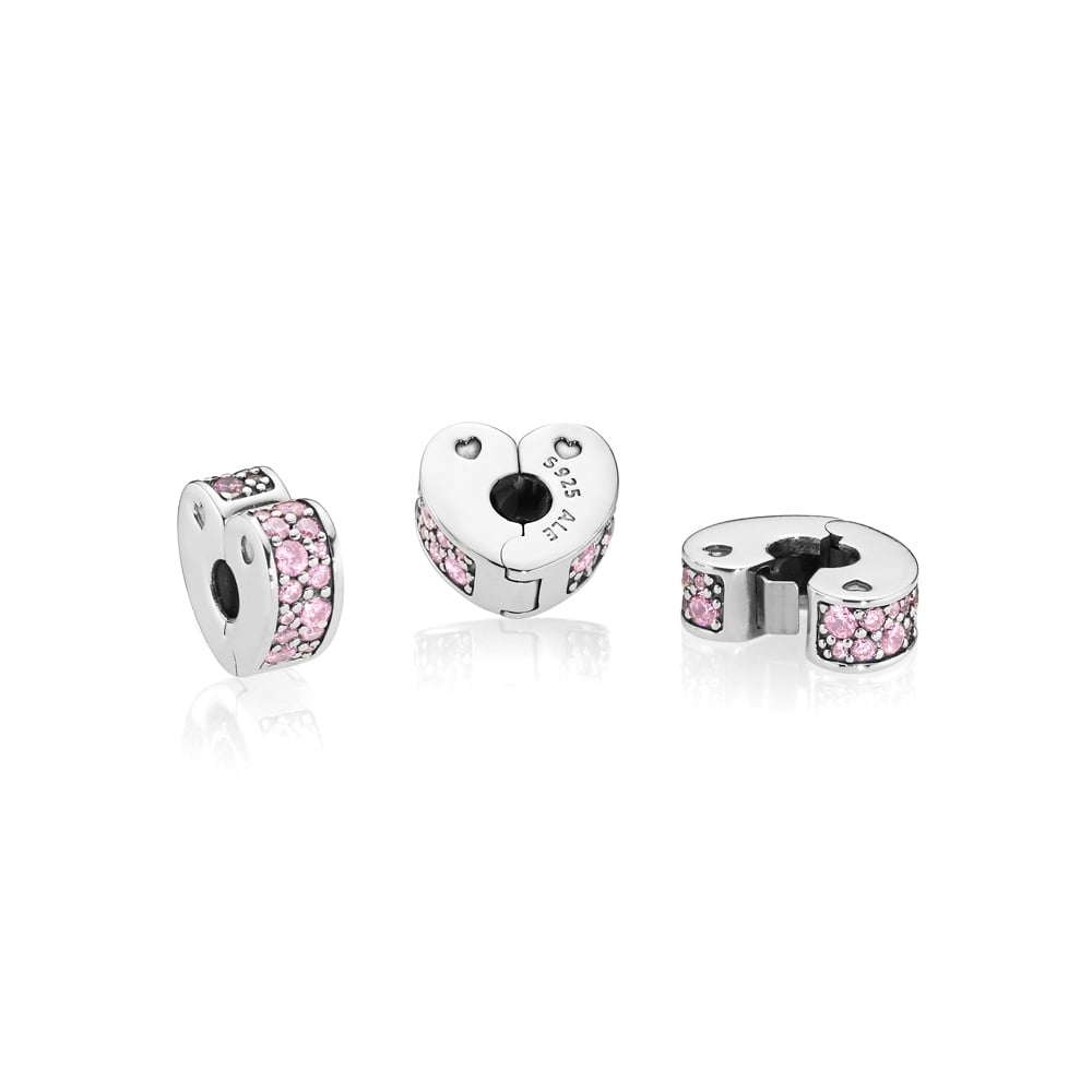 Clip Pandora Archi d'amore rosa 797020pcz