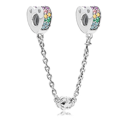 Catenina di sicurezza Pandora Archi D'amore Arcobaleno 797021nrpmx