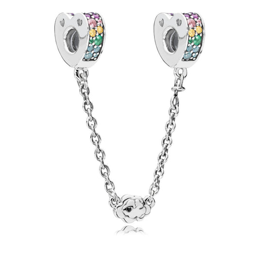 Catenina di sicurezza Pandora Archi D'amore Arcobaleno 797021nrpmx