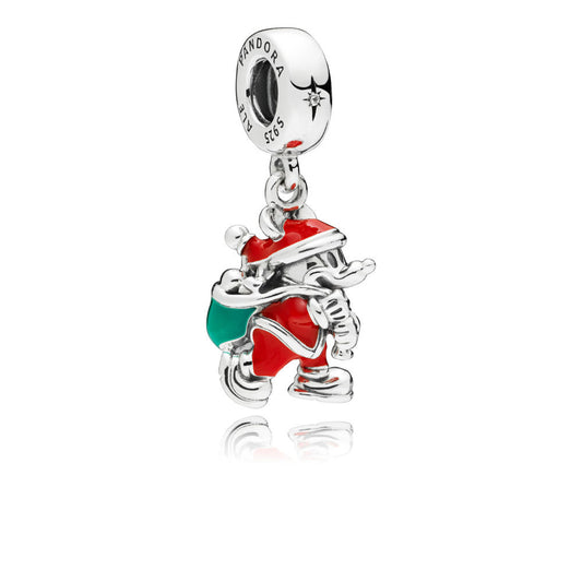 Disney Charm Pandora Mickey Mouse Santa Claus With Gifts 797501ENMX