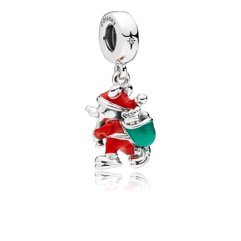 Disney Charm Pandora Mickey Mouse Santa Claus With Gifts 797501ENMX