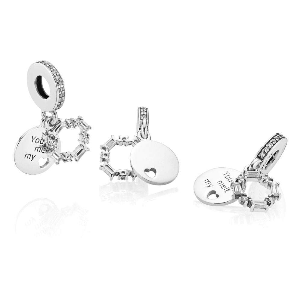 Pandora Charm Pendant Iced Out Engraving 797553CZ