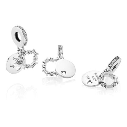 Pandora Charm Pendant Iced Out Engraving 797553CZ