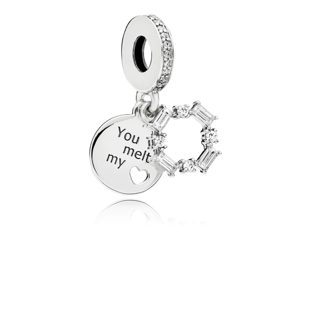 Pandora Charm Pendant Iced Out Engraving 797553CZ