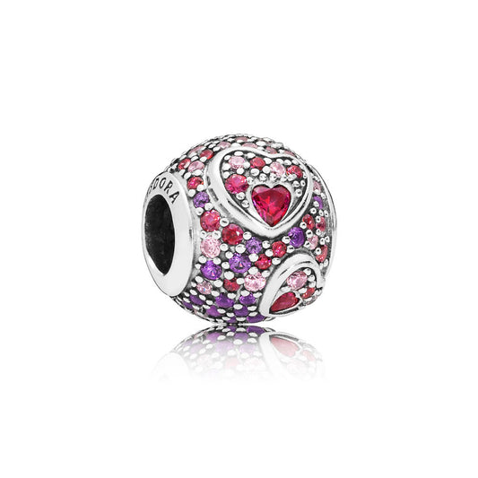Pandora Asymmetric Love Hearts Charm 797826CZRMX