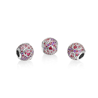 Pandora Asymmetric Love Hearts Charm 797826CZRMX