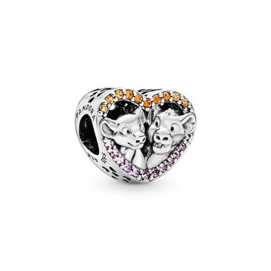 Charm Pandora Disney Cuore Scintillante di Simba e Nala 798044NPRMX