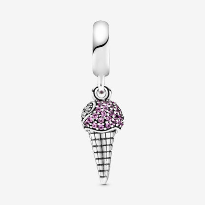Pandora Ice Cream Cone Pendant Charm with Pavé 798801C01